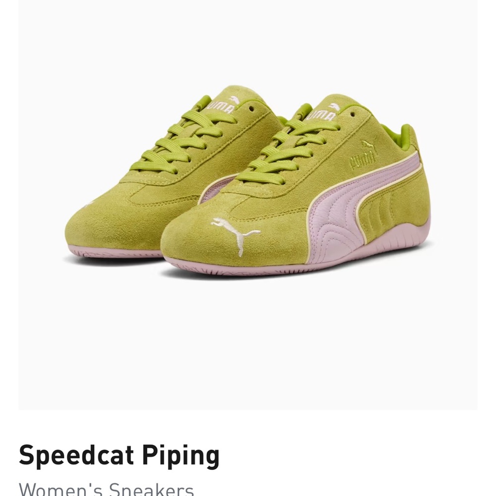 Puma Lime Green and Pink Speedcats - Picture 3 of 4